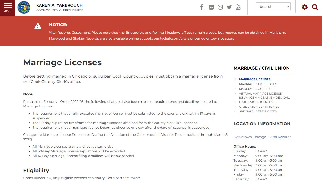 Marriage Licenses | Cook County Clerk's Office